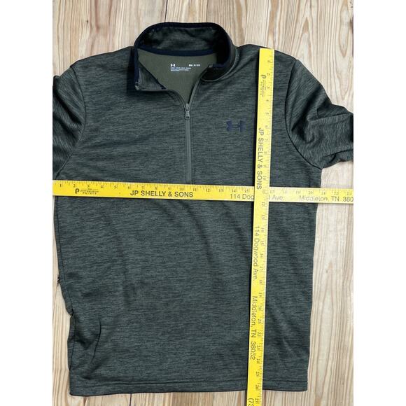 Under Armour CG Fleece Men's Small 1/2 Zip Green Long Sleeve Activewear Top - Picture 7 of 7